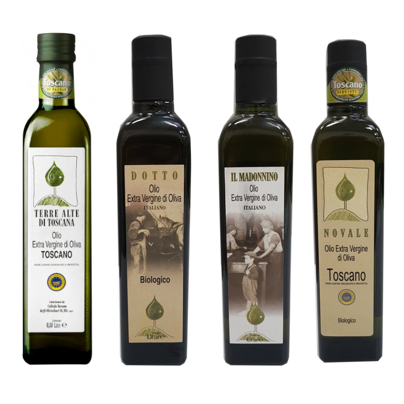 BOX - 6 bottles x 0,50 Litre - Extra Virgin Olive Oil, Tuscan P.G.I. and Organic